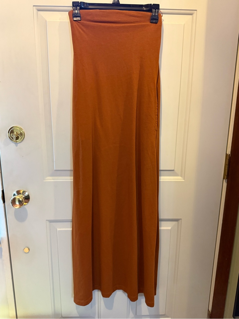 ZARA Burnt Orange Ribbed Knit Tube Dress